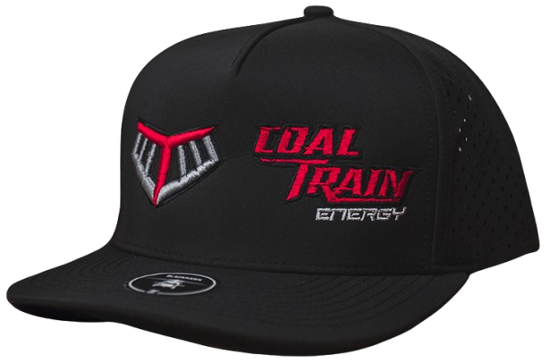 Osprey Zapped Black Flat Bill Double Logo Hat