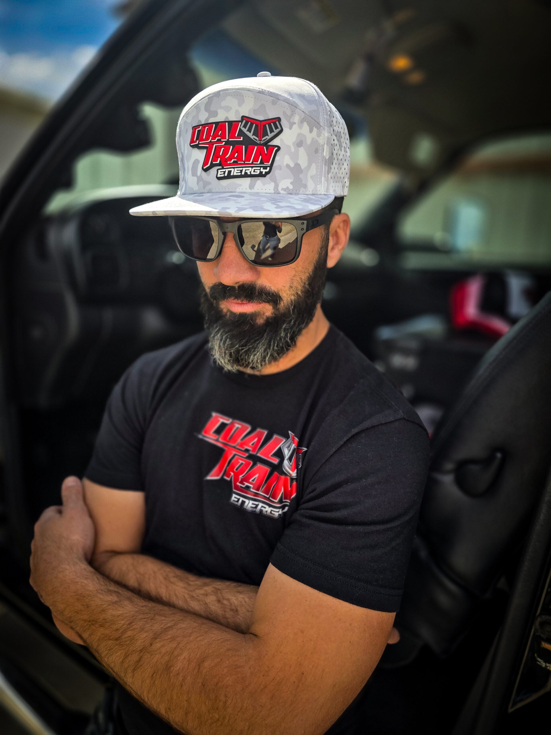 White Zapped Camo Osprey PVC Patch Hat