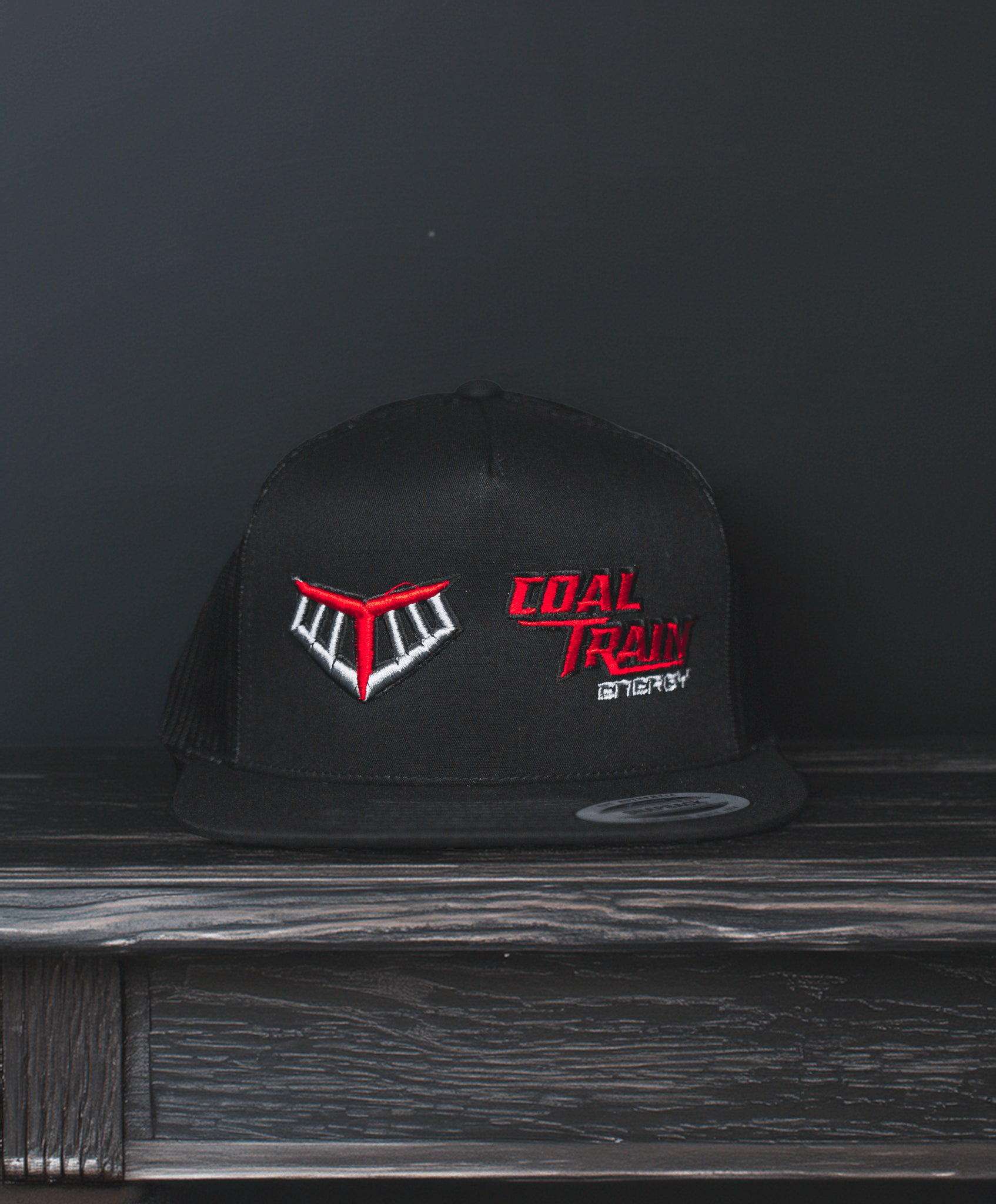 Osprey Zapped Black Flat Bill Double Logo Hat