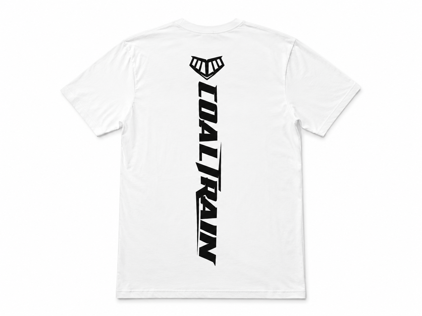 White Vertical Coal Train logo