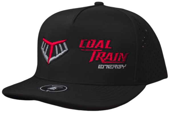 Osprey Zapped Black Flat Bill Double Logo Hat