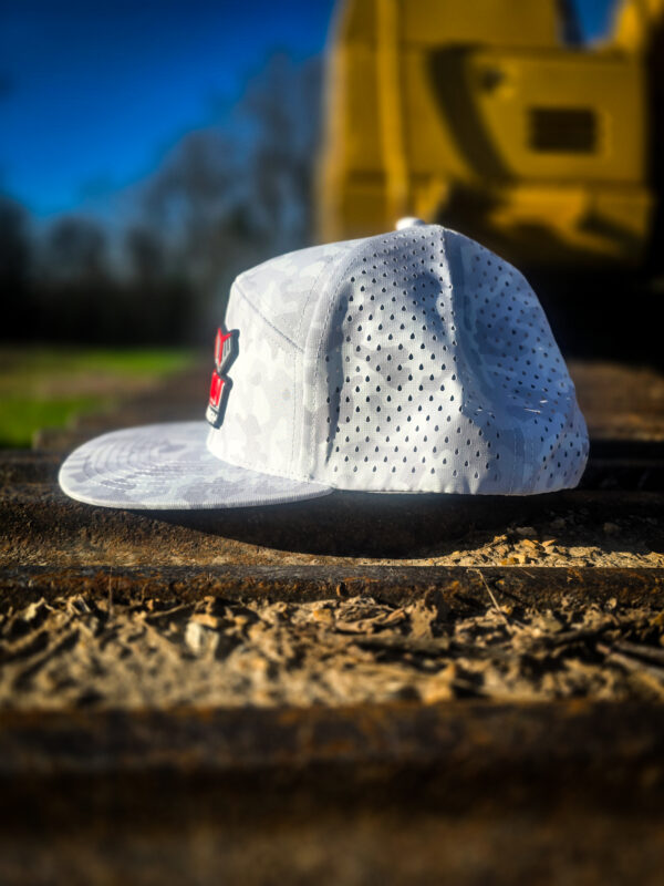 White Zapped Camo Osprey PVC Patch Hat - Image 3